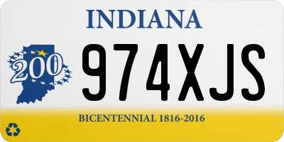 IN license plate 974XJS