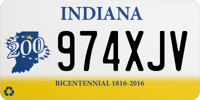 IN license plate 974XJV