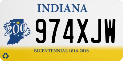 IN license plate 974XJW
