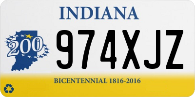 IN license plate 974XJZ