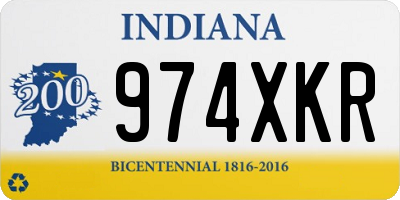 IN license plate 974XKR