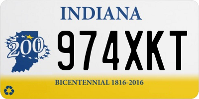 IN license plate 974XKT