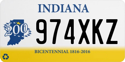 IN license plate 974XKZ
