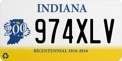 IN license plate 974XLV