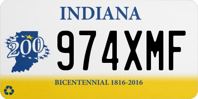 IN license plate 974XMF