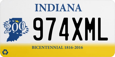 IN license plate 974XML
