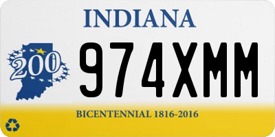 IN license plate 974XMM