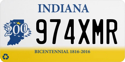 IN license plate 974XMR