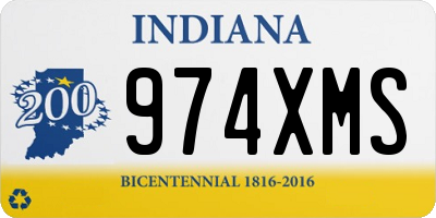 IN license plate 974XMS