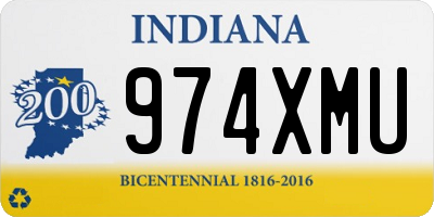 IN license plate 974XMU