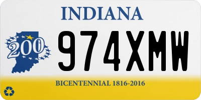 IN license plate 974XMW