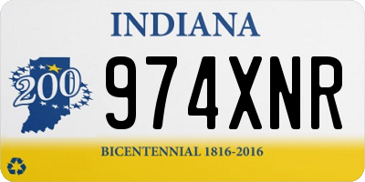 IN license plate 974XNR