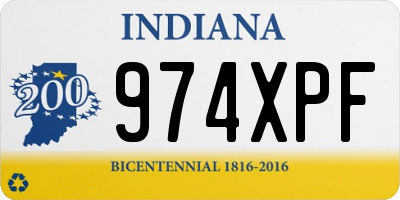IN license plate 974XPF