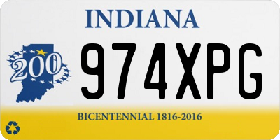 IN license plate 974XPG