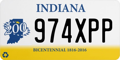 IN license plate 974XPP