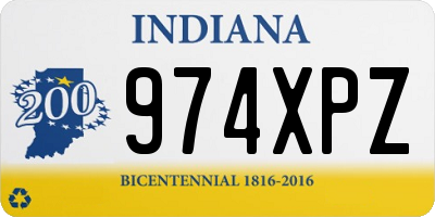 IN license plate 974XPZ