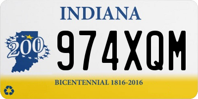 IN license plate 974XQM