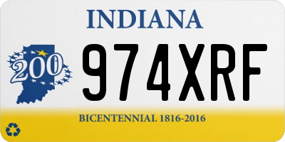 IN license plate 974XRF