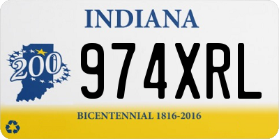 IN license plate 974XRL