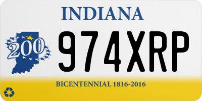 IN license plate 974XRP
