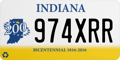 IN license plate 974XRR