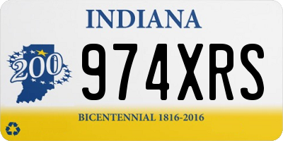 IN license plate 974XRS
