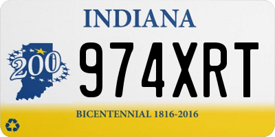 IN license plate 974XRT
