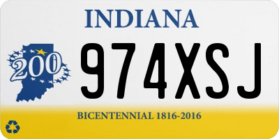 IN license plate 974XSJ