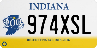 IN license plate 974XSL