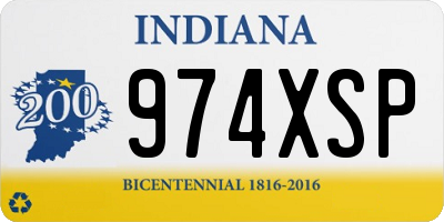 IN license plate 974XSP
