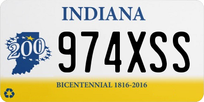 IN license plate 974XSS