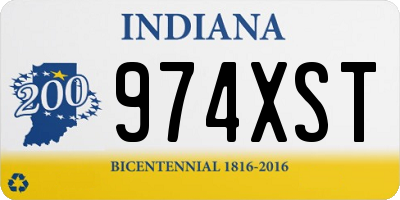 IN license plate 974XST