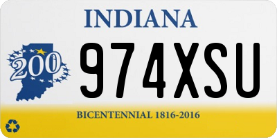 IN license plate 974XSU