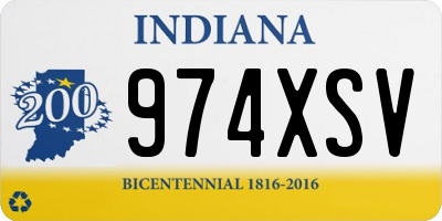 IN license plate 974XSV