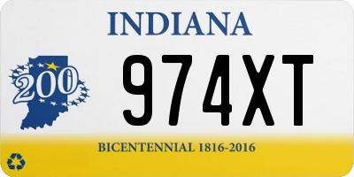 IN license plate 974XT
