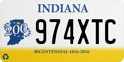 IN license plate 974XTC