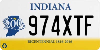 IN license plate 974XTF