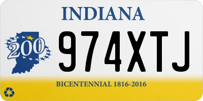 IN license plate 974XTJ