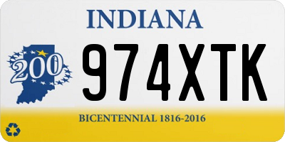 IN license plate 974XTK