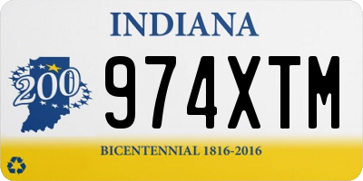 IN license plate 974XTM