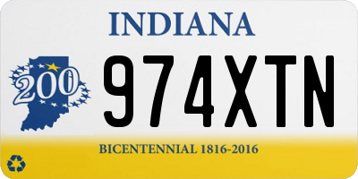 IN license plate 974XTN