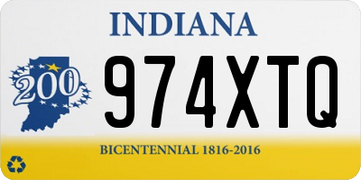 IN license plate 974XTQ