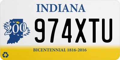 IN license plate 974XTU
