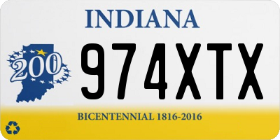 IN license plate 974XTX