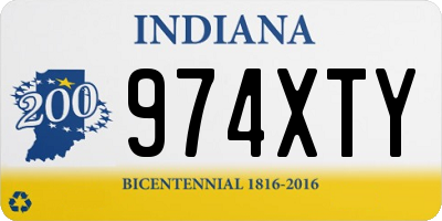IN license plate 974XTY