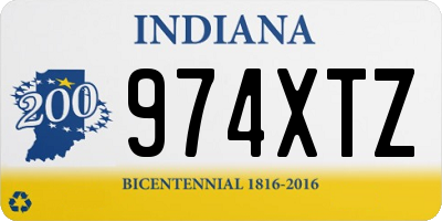 IN license plate 974XTZ