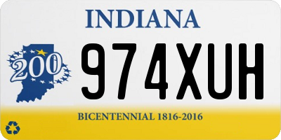IN license plate 974XUH