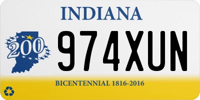 IN license plate 974XUN
