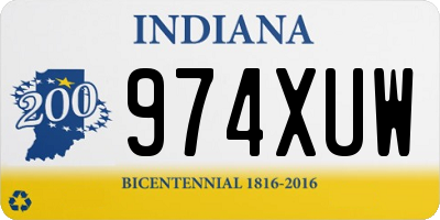 IN license plate 974XUW