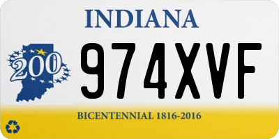 IN license plate 974XVF